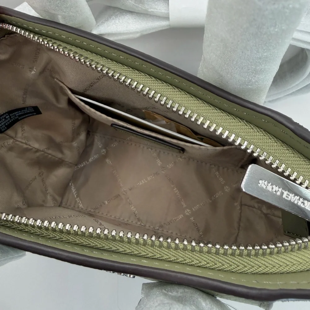 Michael Kors Thyme Green XS Leather Satchel Crossbody NWT - Picture 9 of 10